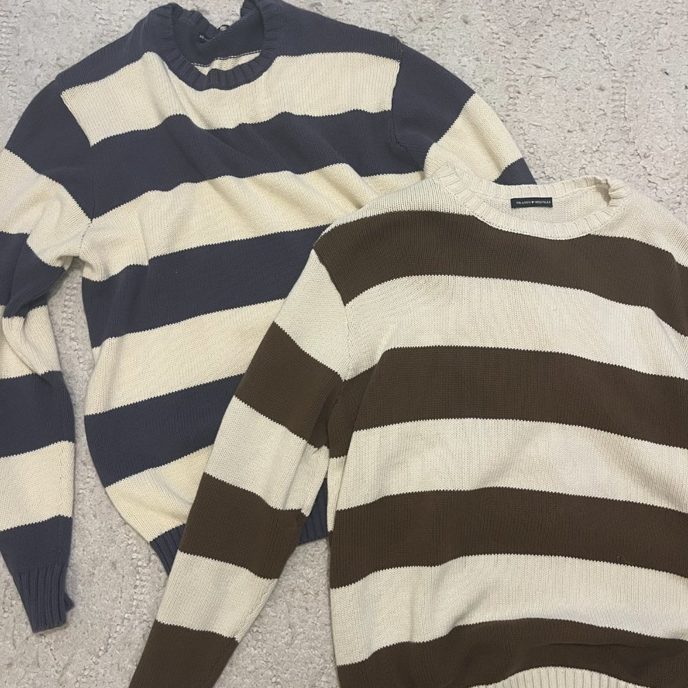 Bundle of 2 Brandy Melville Striped Sweaters - Picture 2 of 7